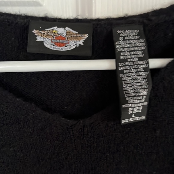Authentic VINTAGE Harley Davidson Black V-neck sweater - Picture 2 of 7